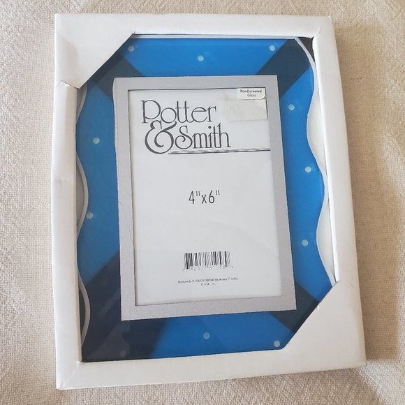 NIB Potter & Smith Handscreened Glass 4"x6" Picture Frame - Picture 9 of 10